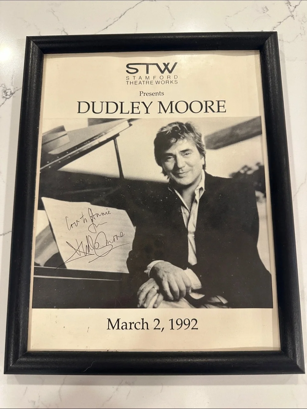 Vintage Dudley Moore Framed Autographed Theatre Poster